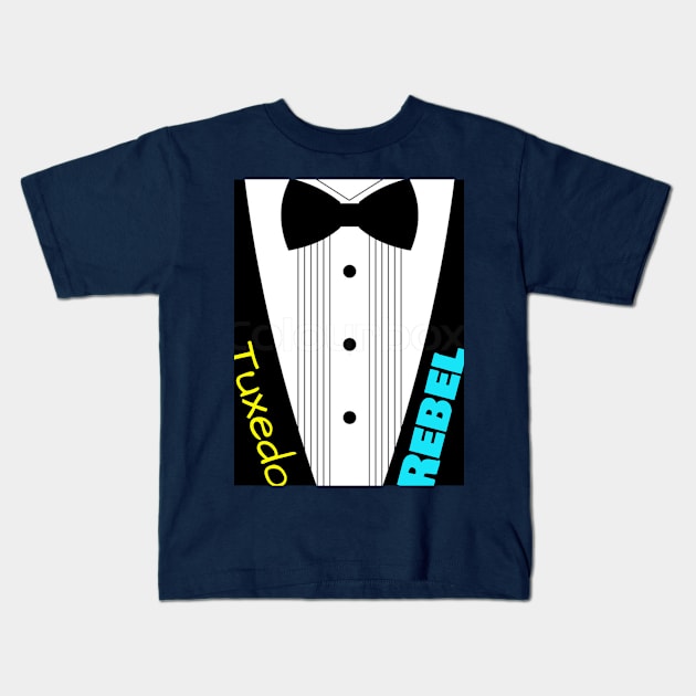 Tuxedo Rebel Kids T-Shirt by Jerry De Luca